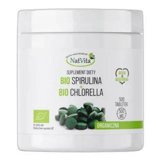 Organic Spirulina + Organic Chlorella Superfood 500 Tablets — zdjęcie 1