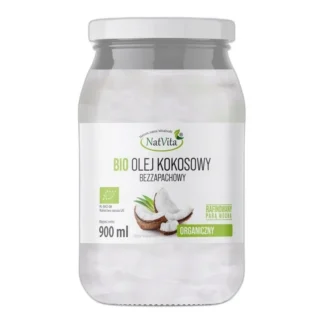 Organic Coconut Oil, Odorless, 900ml — zdjęcie 1