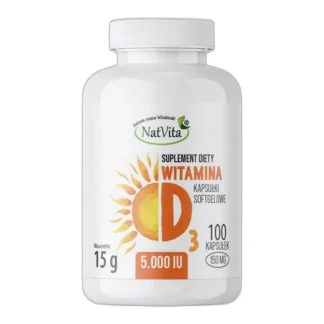 Vitamin D3 5000 IU, 100 Softgel Capsules — zdjęcie 1